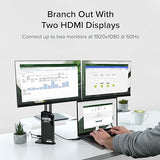 Plugable USB 3.0 Universal Laptop Docking Station Dual HDMI Monitor for Windows and Mac (Driver Required), USB 3.0 or USB-C, 2X HDMI, Gigabit Ethernet, Audio, 6 USB Ports (UD-3900) Dual Display