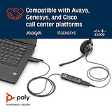 Poly - DA85M USB-A/USB-C Digital Adapter (Plantronics) - Works with Poly Call Center Quick Disconnect (QD) Headsets - Acoustic Hearing Protection - Hold & Call Answer Buttons - Optimized for Teams