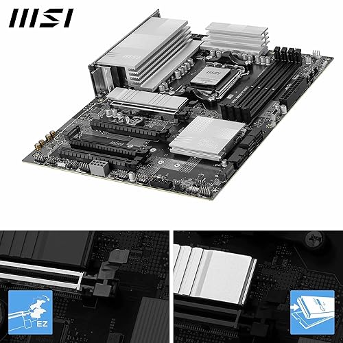 MSI PRO B850-P WiFi ProSeries Motherboard (AMD Ryzen 9000/8000/7000 Series Processors, AM5, DDR5, PCIe 4.0, M.2, SATA 6Gb/s, USB 3.2 Gen 2, HDMI/DP, Wi-Fi 6E, Bluetooth 5.3, 2.5Gbps LAN, ATX)