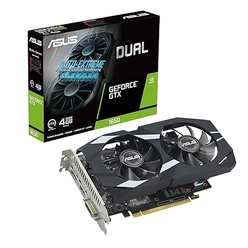 ASUS Dual GeForce GTX 1650 4GB GDDR5, IP5X, Auto-Extreme Technology, 144-Hour Validation Program, HDMI 2.0, DP 1.4