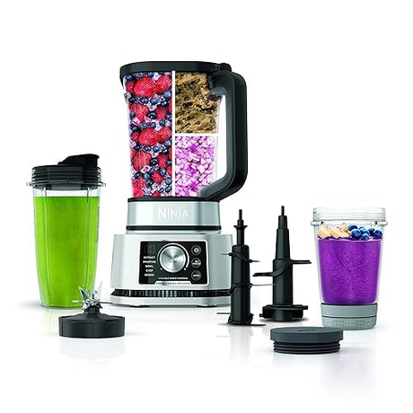 Ninja Foodi Power Blender & Processor System with Smoothie Bowl Maker and Nutrient Extractor, Black/Silver (SS351C) - Canadian Edition 72oz