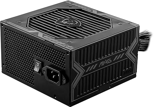 MSI MAG A750BN PCIE 5 Gaming Power Supply - Full Modular - 80 Plus BronzeCertified 750w - Compact Size - ATX PSU