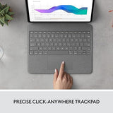 Logitech Combo Touch iPad Pro 12.9-inch (5th, 6th gen - 2021, 2022) Keyboard Case - Detachable Backlit Keyboard with Kickstand, Click-Anywhere Trackpad, Smart Connector - Oxford Gray; USA Layout Combo Touch Tablet Keyboard Oxford Gray