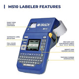 Brady M510 Portable Industrial Label Printer Kit with Carrying Case, Label Cartridge, Rechargeable Battery and Charger, 3.75 H x 5.75 W x 10 D M510-KIT Printer Kit