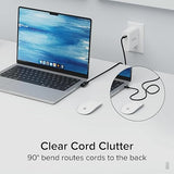 Plugable Thunderbolt 4 Cable Right Angle 40Gbps with 240W EPR Charging, 8K Display, Intel Certified 2.6 Feet (80CM) Compatible with USB4, Thunderbolt 3, USB C, iPad, MacBook, Windows (TBT4-240W-80CMR)