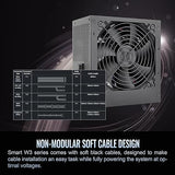 Smart W3 Series 80Plus Certified 700W Power Supply; ATX v3.1 Spec; 120mm FDB Fan; 5 Year Warranty; PS-SPW-0700NNFAWU-1