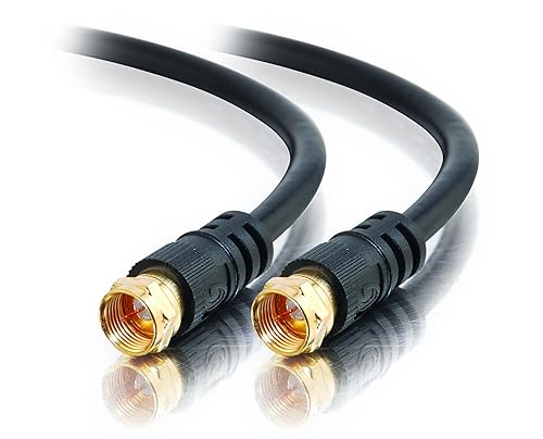 C2G 27030 Value Series F-Type RG59 Composite Audio/Video Cable, Black (6 Feet, 1.82 Meters) F Type RG59 6ft Black