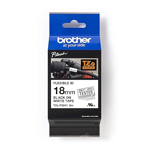 Brother Intl. Corp. 18mm (0.7) Black On White Flexible ID Tap