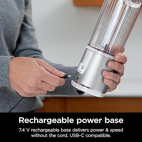 Ninja Blast Portable Blender, Cordless, 18oz. Vessel, Personal Blender for Shakes & Smoothies, BPA Free, Leakproof Lid, USB-C Rechargeable, White, BC151WHC (Canadian Version)