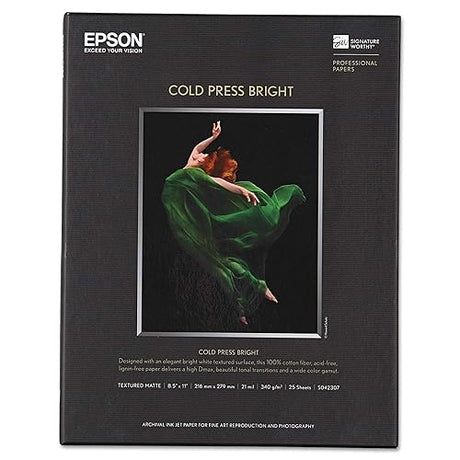 Epson Fine Art Cold Press Bright - 25 Sheet