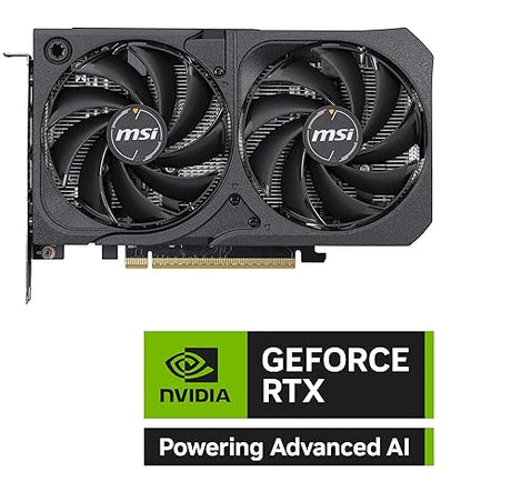 MSI Gaming RTX 5050 8G Shadow 2X OC Graphics Card (8GB GDDR6,128-bit, Extreme Performance: 2617 MHz, DisplayPort x3 2.1a, HDMI 2.1b, NVIDIA Blackwell Architecture)