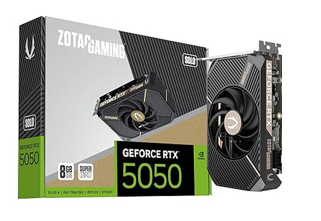 ZOTAC Gaming GeForce RTX 5050 Solo DLSS 4 8GB GDDR6 128-bit 20 Gbps PCIE 5.0 Gaming Graphics Card, SFF-Ready Super Compact Card, ZT-B50500G-10L