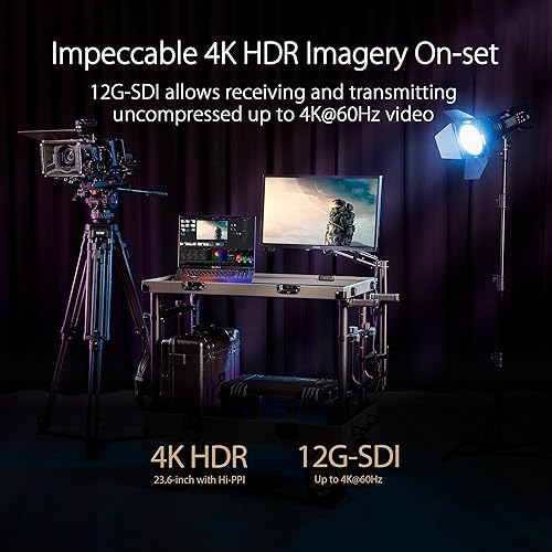 ASUS ProArt Display 24” 4K HDR SDI Professional Monitor (PA24US) - IPS, UHD (3840 x 2160), 99% Adobe RGB, 95% DCI-P3, ?E < 1, USB-C 80W, Built-in Motorized Colorimeter, Calman Ready, 3 Year Warranty