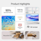 ASUS 24” (23.8 inch viewable) 1080P Eye Care Monitor (VU249HFI-W) - Full HD, IPS, 100Hz, SmoothMotion, Adaptive Sync, Nano-ion, Eye Care Plus, VESA Wall Mountable, 3 yr Warranty