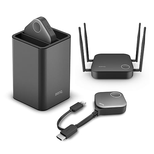 BenQ WDC10 InstaShow Small Medium Size Meeting Room Full HD Wireless Presentation System USB-A, up to 16 Transmitters