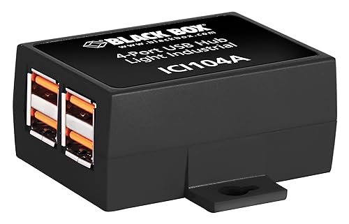 Black Box ICI104A, Industrial USB 2.0 Hub, 4-Port