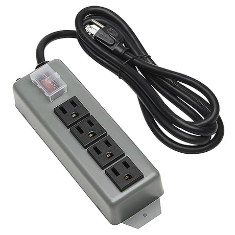 Tripp Lite 4 Outlet Industrial Power Strip Waber Metal Switch Cover 6ft Cord