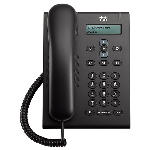 Cisco Unified Sip Phone CP-3905= Unified Sip Phone 3905 (Power Supply Not Included), Black