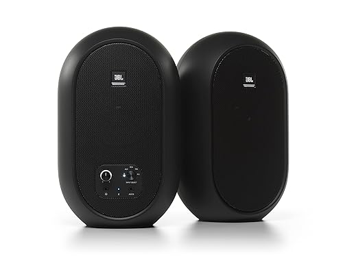 JBL Professional 1 Series 104-BT Compact Desktop Reference Monitors with Bluetooth, Black, Sold as Pair, 4.5-inch Speaker Black 104BT Black