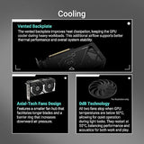 ASUS Dual GeForce RTX™ 5060 Ti 16GB GDDR7 OC Edition (PCIe 5.0, 16GB GDDR7, DLSS 4, HDMI 2.1b, DisplayPort 2.1b, 2.5-Slot Design, Axial-tech Fan Design, 0dB Technology, and More) Dual Fans RTX5060Ti|OC|16GB