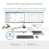 StarTech.com USB-C Multiport Adapter w/Attached USB-C to USB-A Dongle, Dual HDMI (4K30Hz/1080p60Hz), 3X USB-A 5Gbps, Mini Travel Dock, Laptop Docking Station, 1.3ft/40cm Cable (167B-USBC-MULTIPORT)