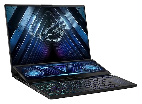 ASUS ROG Zephyrus Duo 16 (2023) Gaming Laptop, 16” Mini LED 240Hz/3ms, QHD+ 16:10 Display, 100% DCI-P3, NVIDIA GeForce RTX 4080, AMD Ryzen 9 7945HX, 32GB DDR5, 1TB SSD, Windows 11 Pro, GX650PZ-XS96