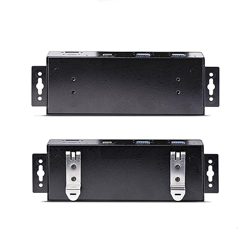 StarTech.com 7-Port Industrial USB 10Gbps Hub with Power Adapter, Metal, Mountable, 5X USB-A/2x USB-C Downstream Ports, TAA