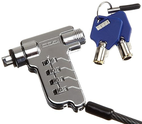 CODi Master Key Combination Cable Lock, Black