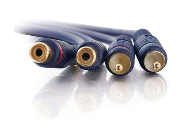 C2G 13042 Velocity RCA Stereo Audio Extension Cable, Blue (25 Feet, 7.62 Meters)