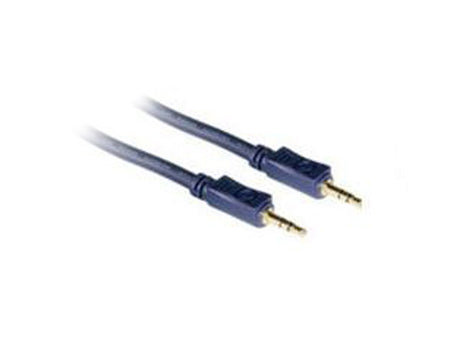 C2G 40601 Velocity 3.5mm M/M Stereo Audio Cable, Aux Cable, Blue (3 Feet, 0.91 Meters)