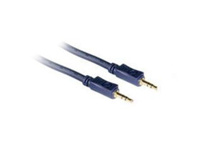 C2G 40601 Velocity 3.5mm M/M Stereo Audio Cable, Aux Cable, Blue (3 Feet, 0.91 Meters)