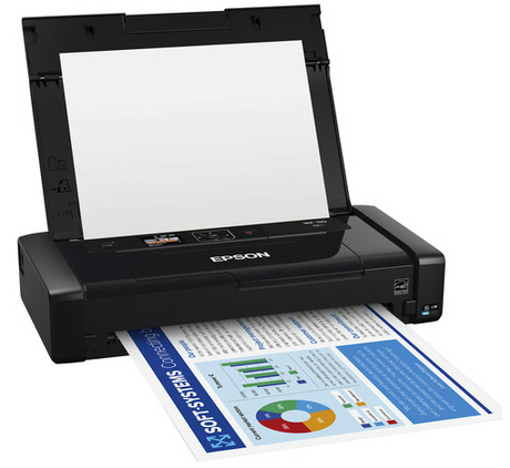 Epson Workforce Wf110 Wireless Mobile Portable Printer, Black