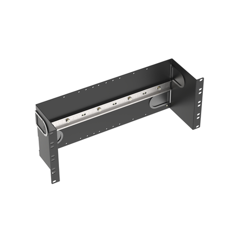 Panduit DIN Rail Bracket For EIA 19 Mount, 4RU, Black