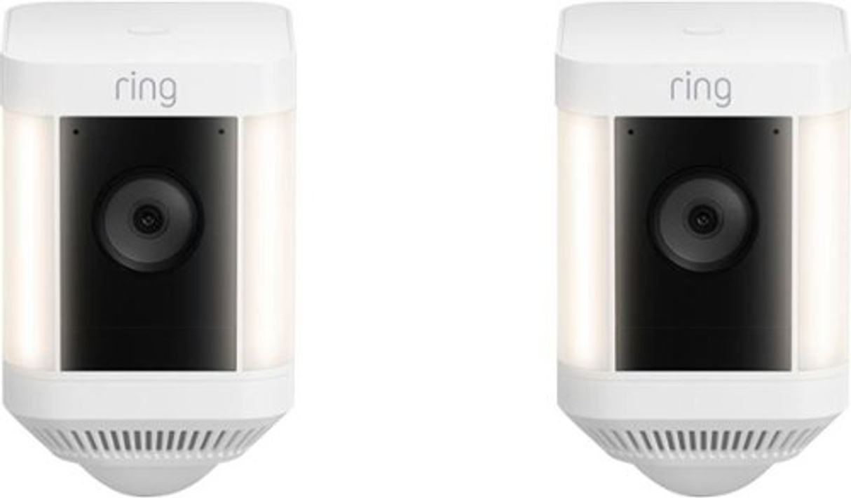 Ring 1080p 2pk Spotlight Cam Plus Security Camera - Battery- White