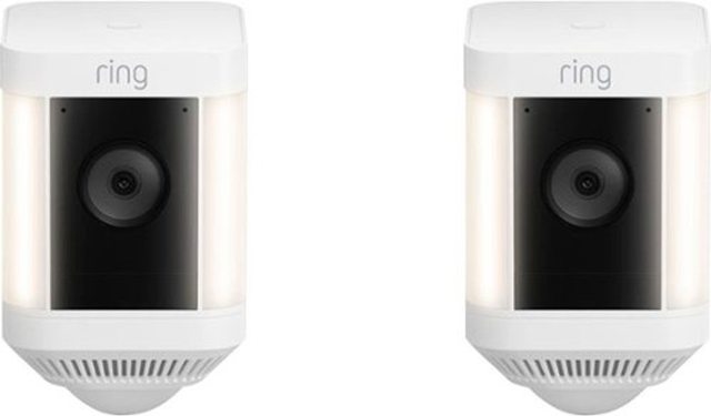 Ring 1080p 2pk Spotlight Cam Plus Security Camera - Battery- White