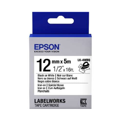 Epson Label Works Labels Iron-On - Black & White - 12MM