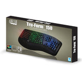 Adesso AKB-150EB-FR Color Illuminated Ergonomic Keyboard - Cable Connectivity - USB Interface Media Player, Internet, Multimedia, Play/Pause, Stop, Previous Track, Next Track, Volume Down, Volume Up, Mute, Home Page