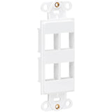 Tripp Lite Center Plate Insert, Decora Style - Vertical, 4 Ports