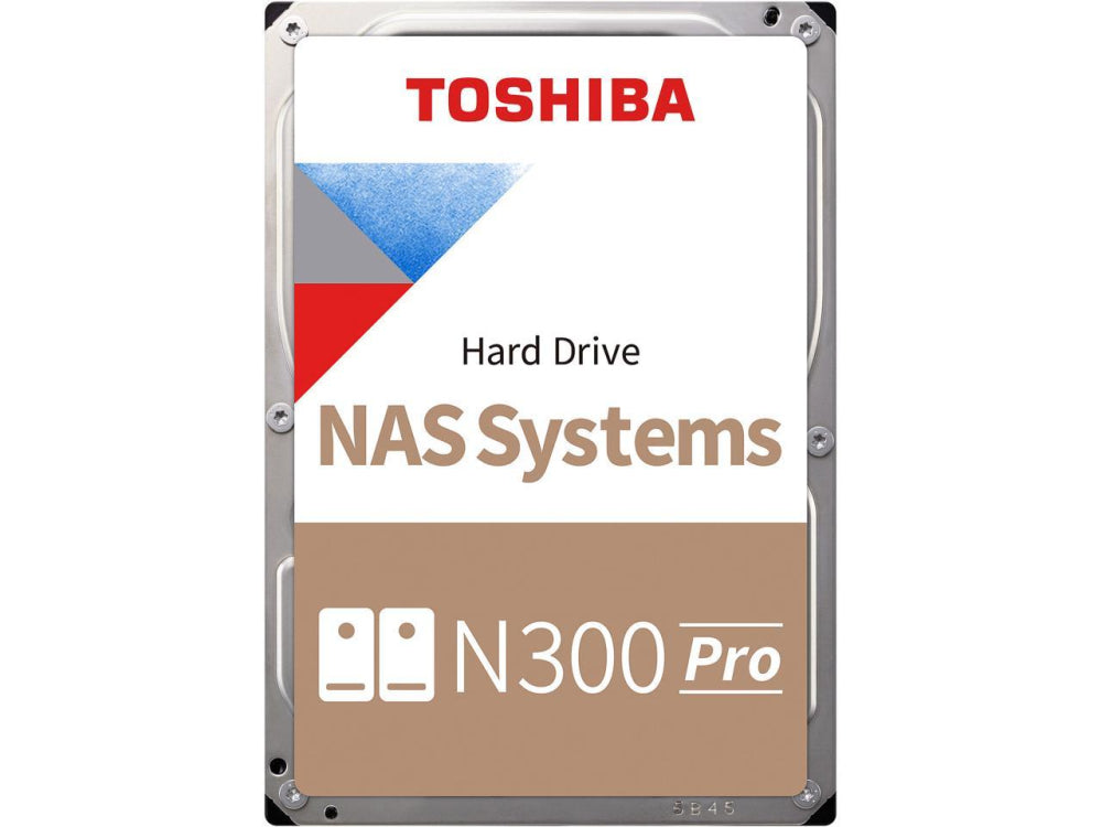 Toshiba N300 PRO 6TB Large-Sized Business NAS 3.5-Inch Internal Hard Drive - Up To 300 TB/Year Workload Rate CMR SATA 6 GB/s 7200 RPM 256 MB Cache - HDWG460XZSTB