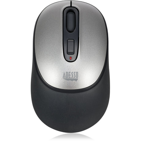 Adesso Mouse Wireless A10 Antimicrobial 3 Button Up To 1600dpi PC/Mac - Black & Silver (iMouse A10)