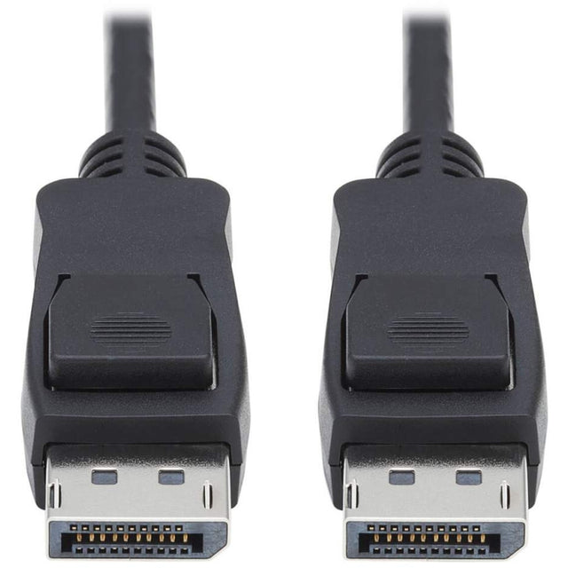 Tripp Lite DisplayPort 1.4 Cable With Latching Connectors, 8K, M/M, Black, 15 Ft
