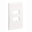 Panduit Mini-Com Single Gang Faceplate, 4 Port, White