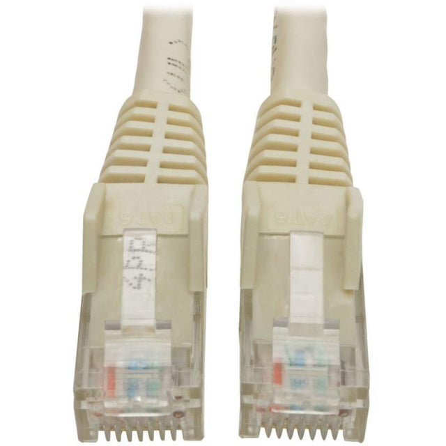 Tripp Lite Cat6 GbE Gigabit Ethernet Snagless Molded Patch Cable UTP White RJ45 M/M 4ft 4' - N201-004-WH