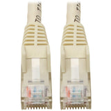 Tripp Lite Cat6 GbE Gigabit Ethernet Snagless Molded Patch Cable UTP White RJ45 M/M 6in 6 Inch