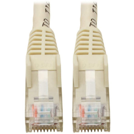 Tripp Lite Cat6 GbE Gigabit Ethernet Snagless Molded Patch Cable UTP White RJ45 M/M 6in 6 Inch