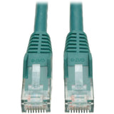 Tripp Lite Cat6 GbE Gigabit Ethernet Snagless Molded Patch Cable UTP Green RJ45 M/M 6in 6 Inch