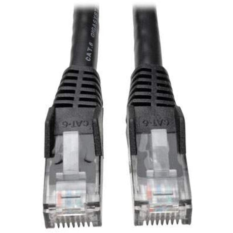 Tripp Lite 30ft Cat6 Patch Cable M/m Black Gigabit Molded Snagless Pvc Rj45
