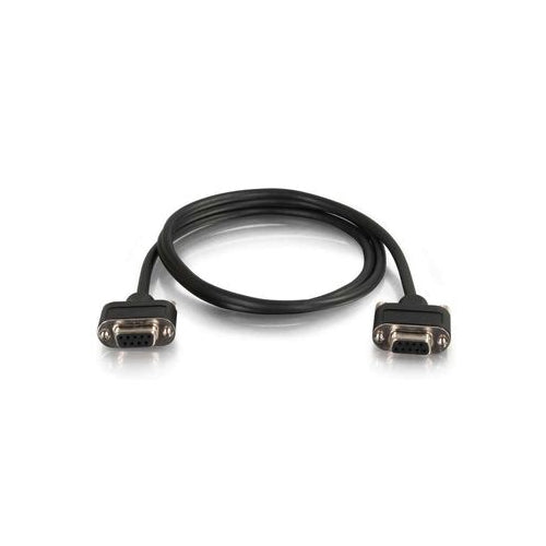C2G 25ft Serial RS232 DB9 Cable W/ Low Profile Connectors F/F - In-Wall