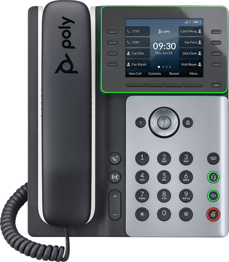 POLY Edge E320 IP Phone Silver 8 Lines