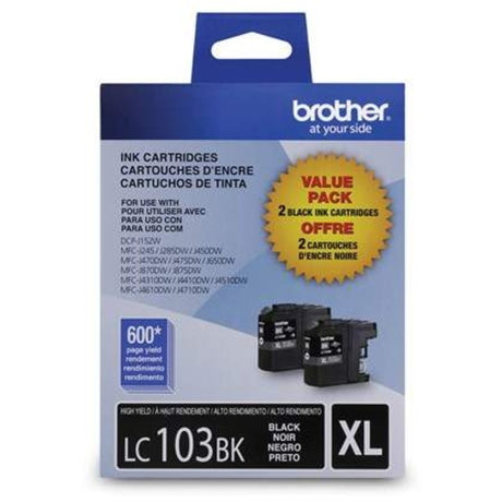 Brother LC103XL Black Ink Cartridge Value Pack